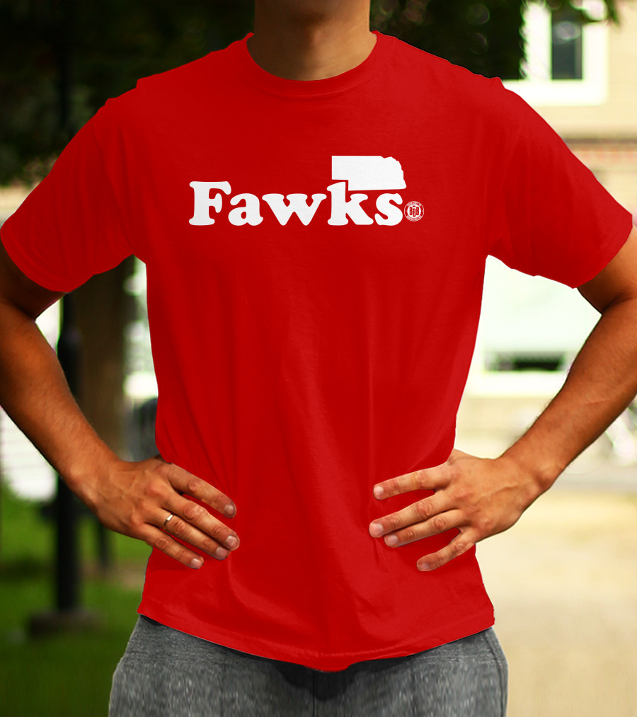 Bbbprinting Fawks Nebraska Outline T-Shirt