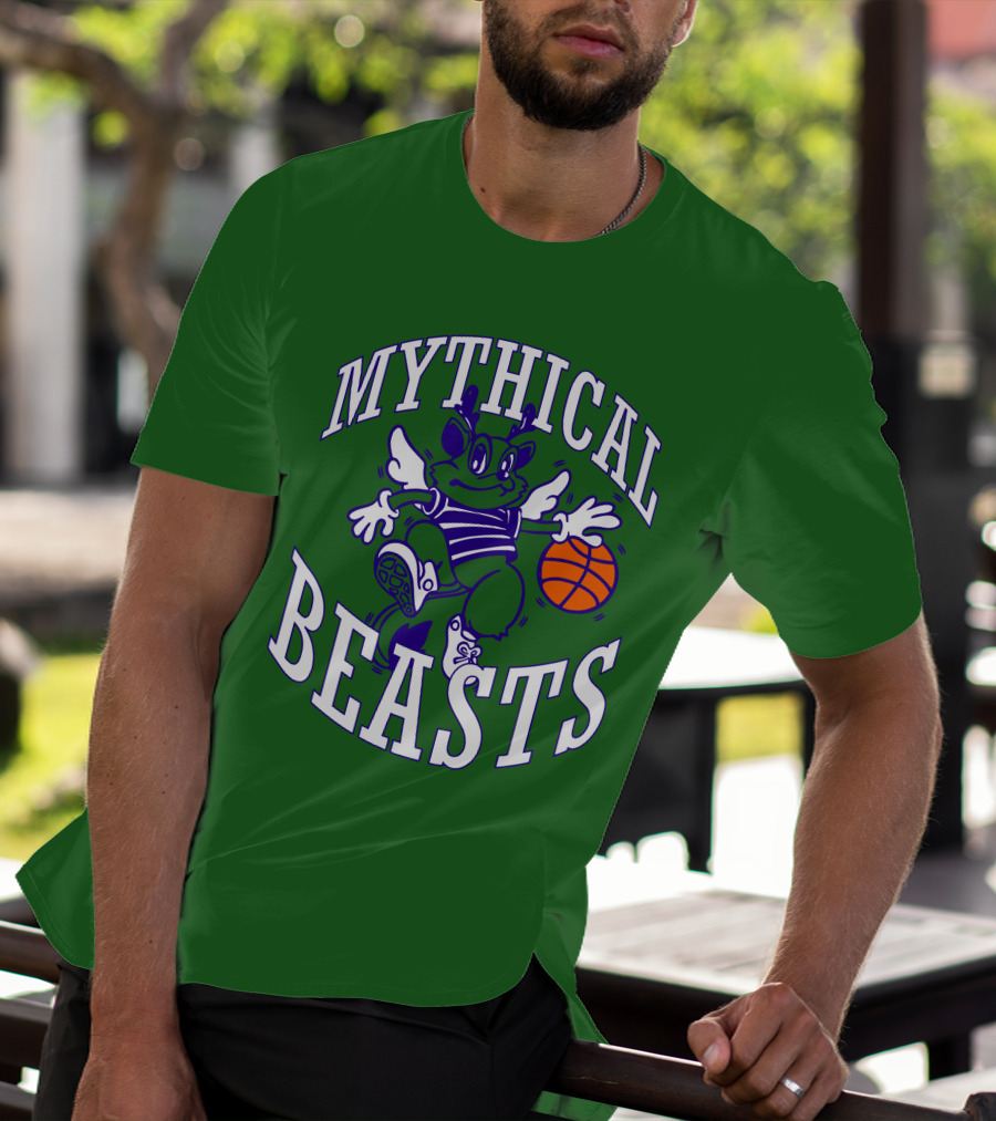 Mythical Beasts 90's B Ball Wings And Hoops T-Shirt