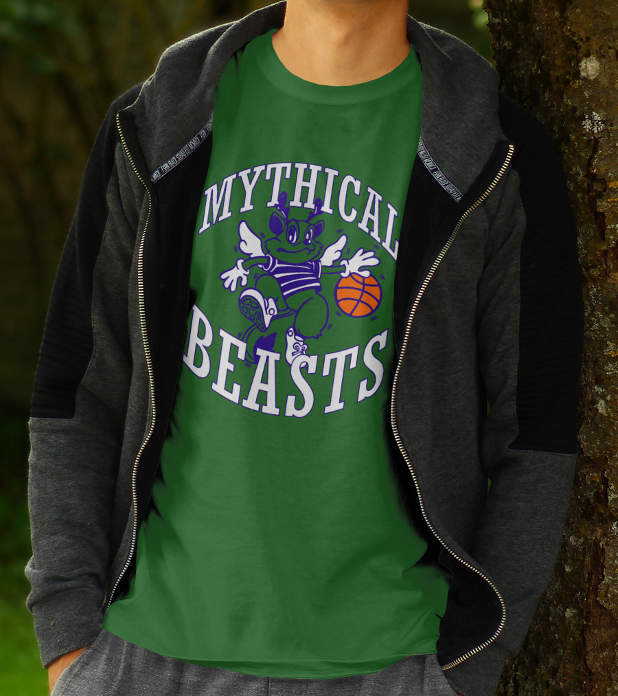 Mythical Beasts 90's B Ball Wings And Hoops T-Shirt