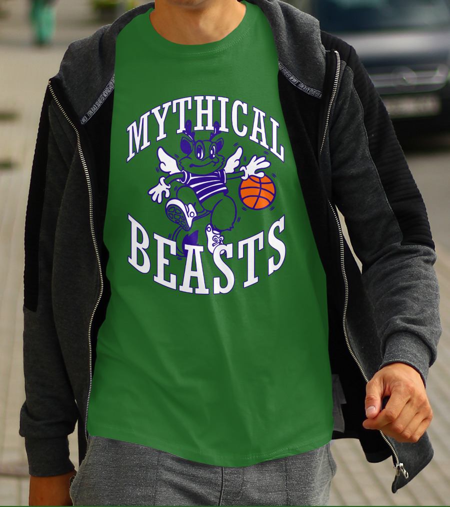 Mythical Beasts 90's B Ball Wings And Hoops T-Shirt