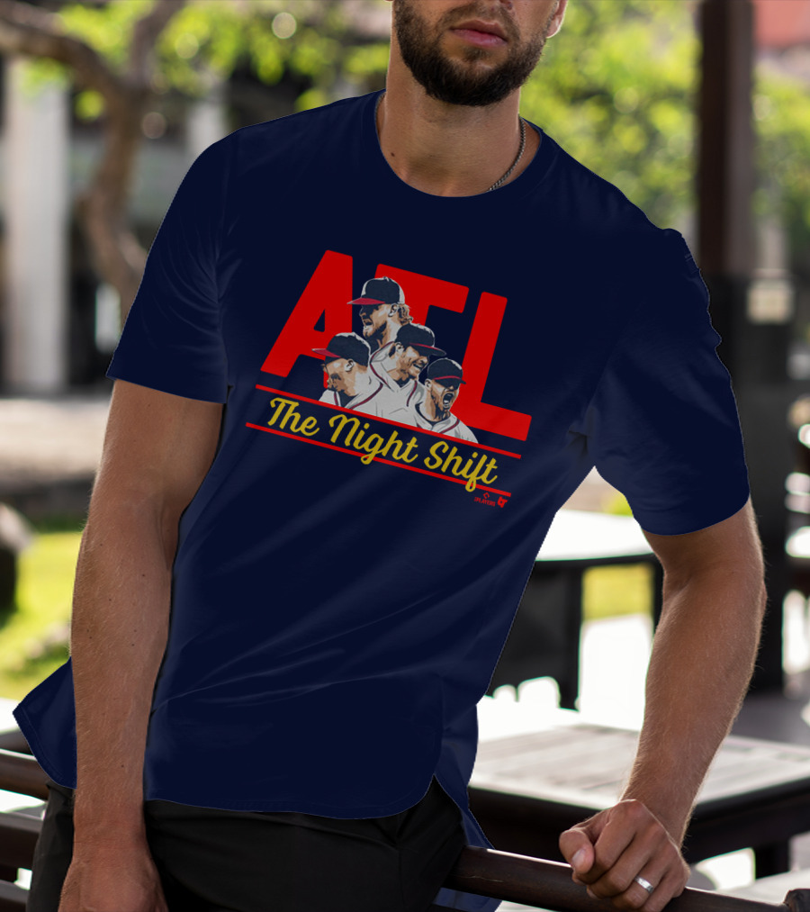 Breakingt Merch Atlanta The Night Shift Mlbpa Licensed ATL Players T-Shirt