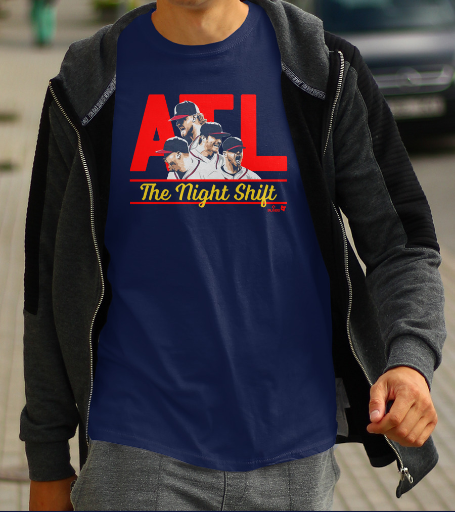 Breakingt Merch Atlanta The Night Shift Mlbpa Licensed ATL Players T-Shirt