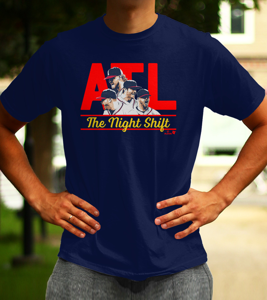Breakingt Merch Atlanta The Night Shift Mlbpa Licensed ATL Players T-Shirt