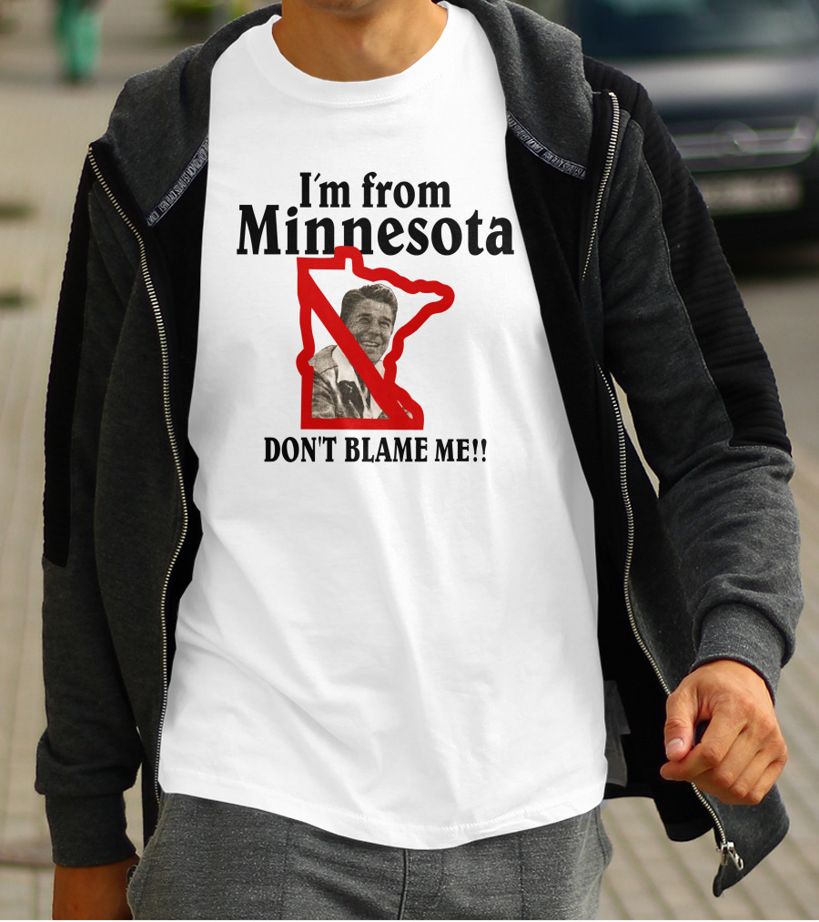 5Starvintage I'm From Minnesota Don't Blame Me Map Outline T-Shirt