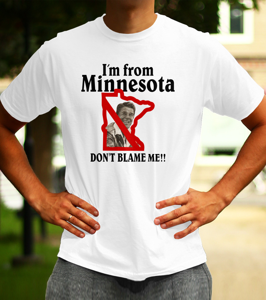 5Starvintage I'm From Minnesota Don't Blame Me Map Outline T-Shirt