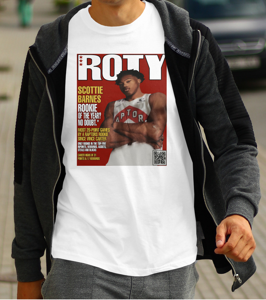 Scottie Barnes ROTY Most 20-Point Games By Raptors Rookie Since Vince Carter T-Shirt