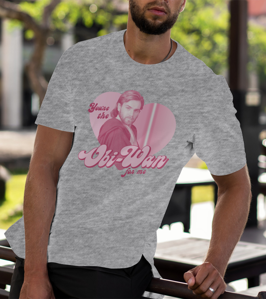 Star Wars Valentine's Day You're The Obi-Wan For Me Pink Heart T-Shirt