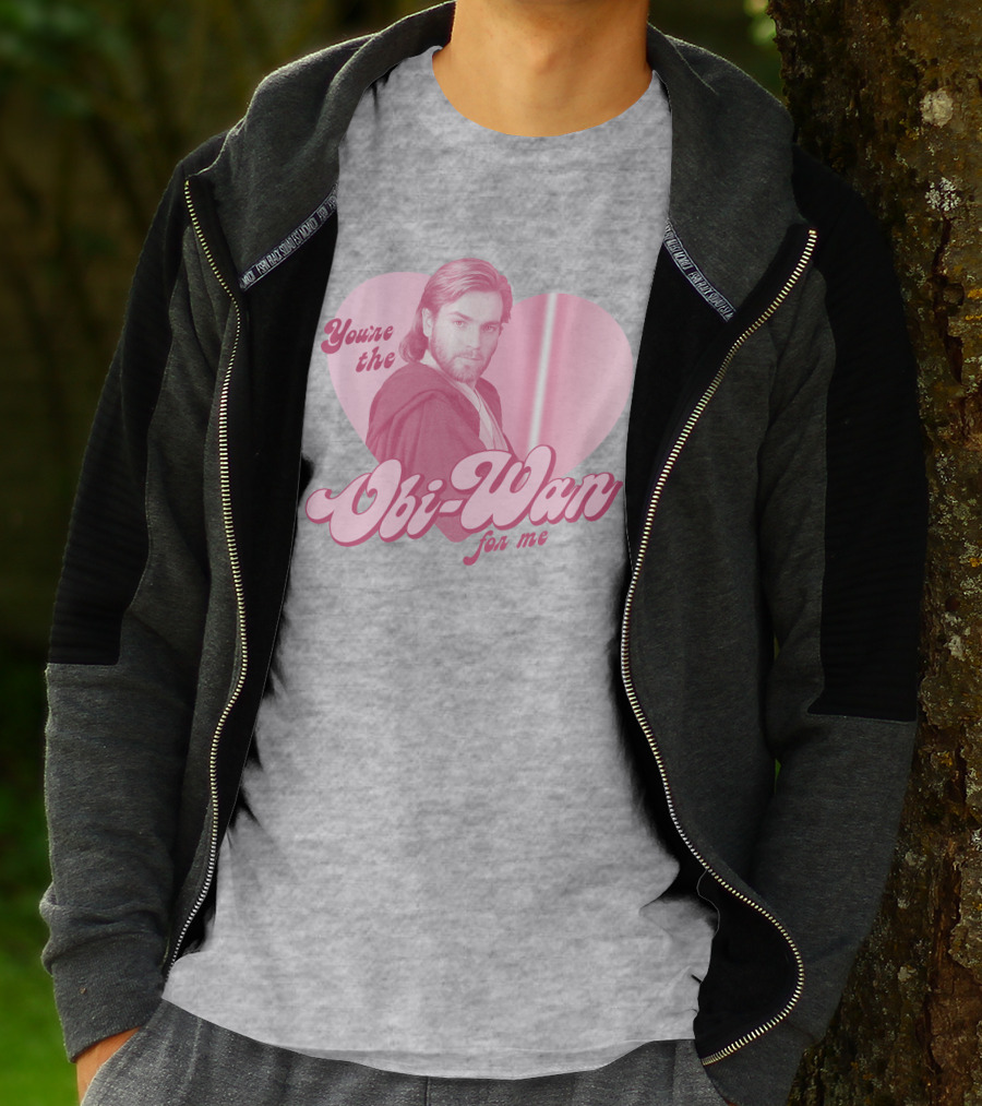 Star Wars Valentine's Day You're The Obi-Wan For Me Pink Heart T-Shirt