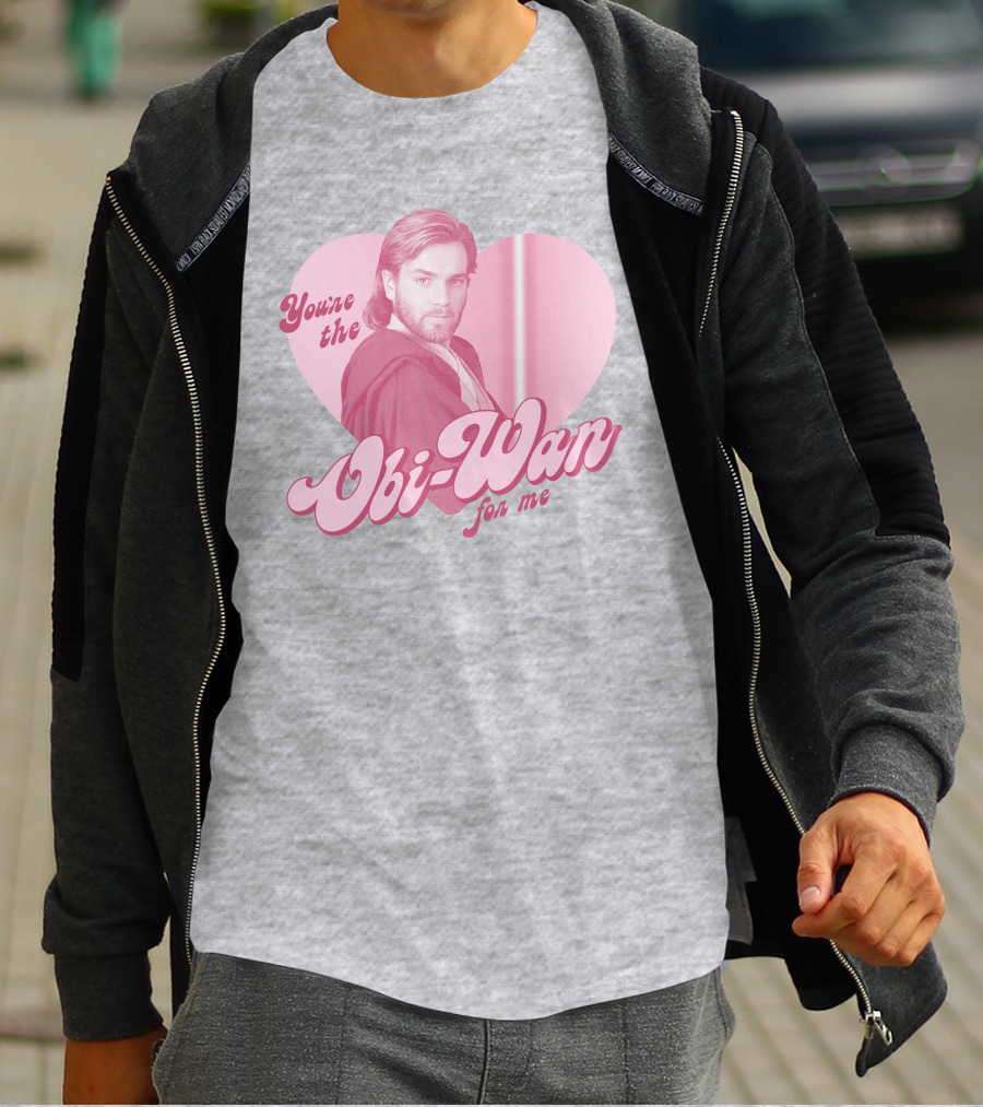 Star Wars Valentine's Day You're The Obi-Wan For Me Pink Heart T-Shirt