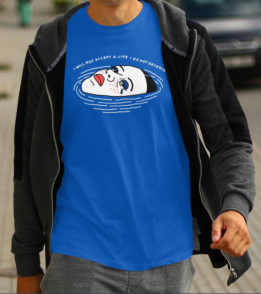 Mia Goth I Will Not Accept A Life I Do Not Deserve Floating Face T-Shirt