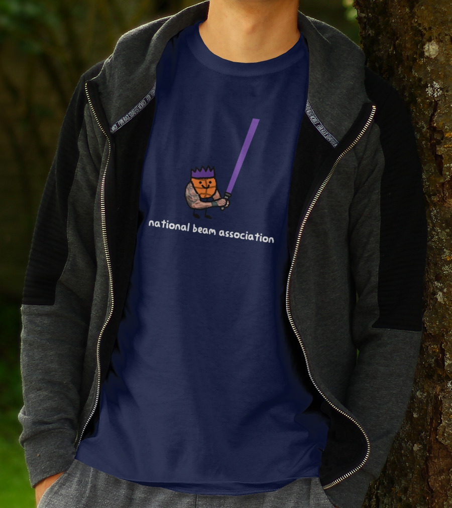 National Beam Association Basketball Warrior With Purple Beam T-Shirt