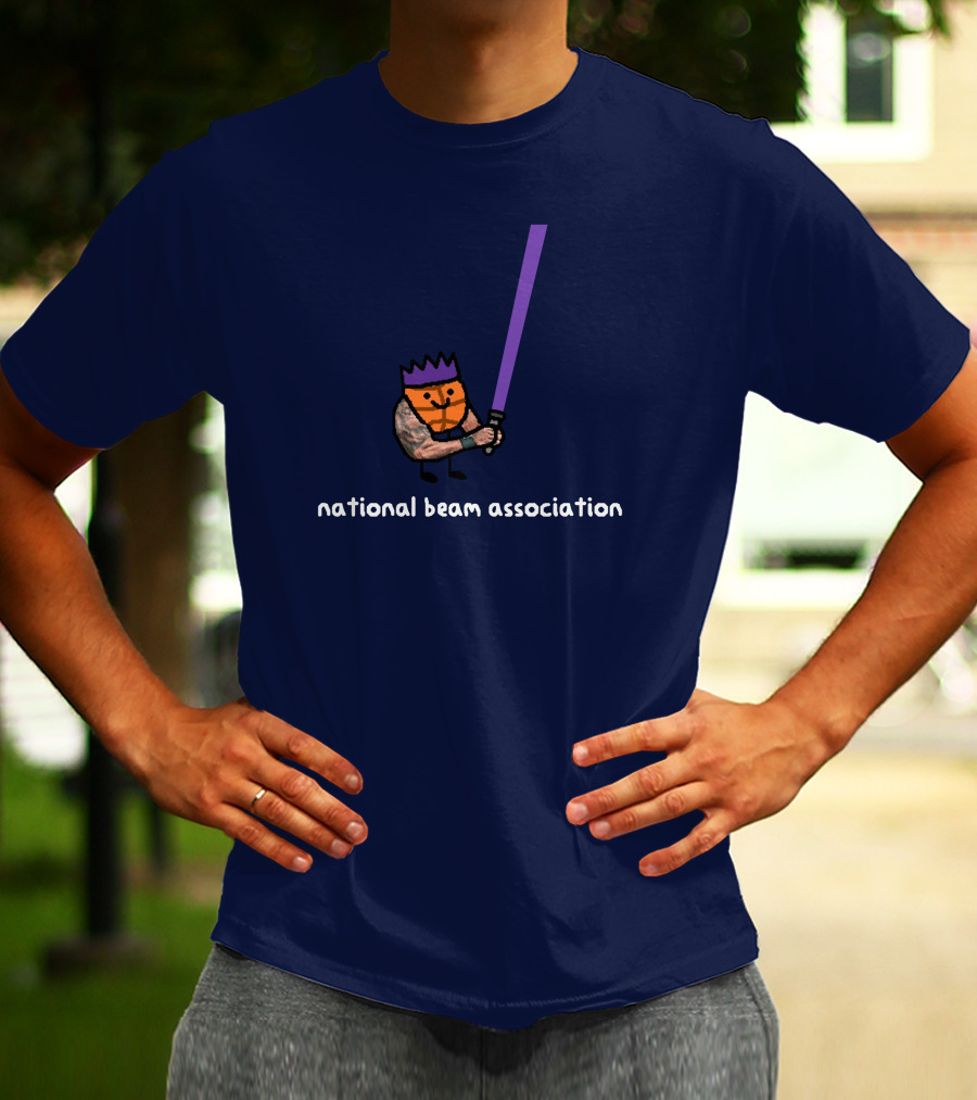 National Beam Association Basketball Warrior With Purple Beam T-Shirt