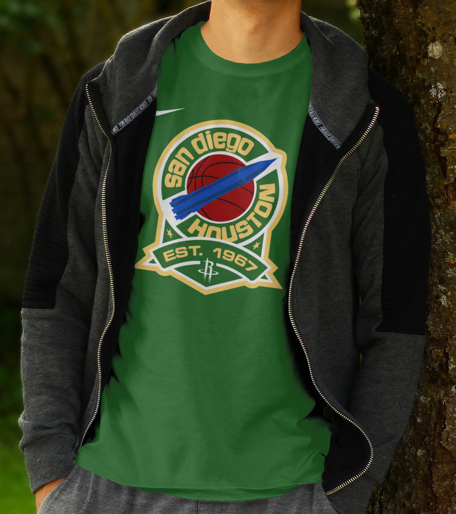 San Diego Houston Basketball Rocket Est 1967 T-Shirt