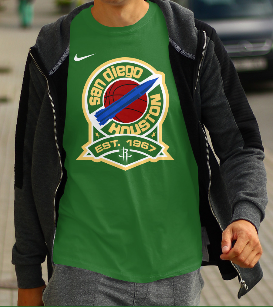 San Diego Houston Basketball Rocket Est 1967 T-Shirt