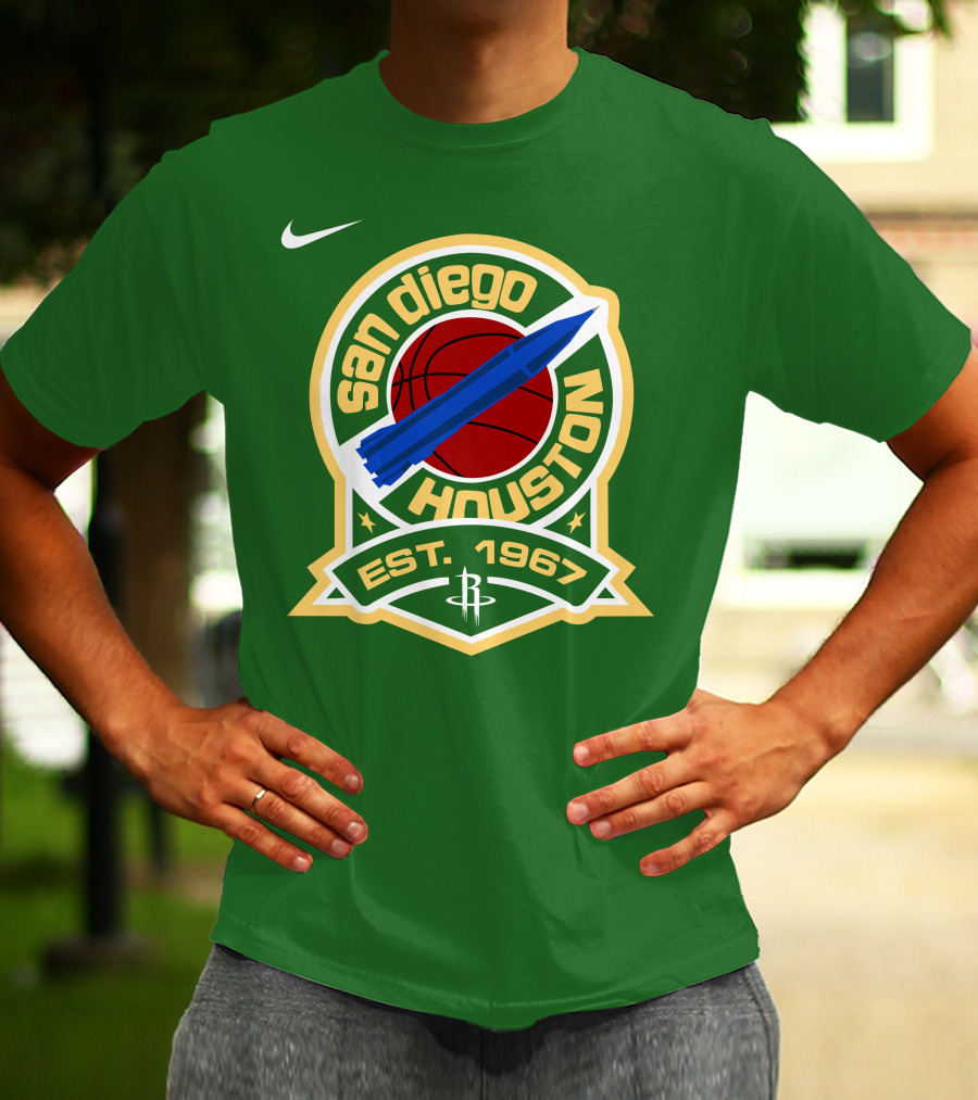 San Diego Houston Basketball Rocket Est 1967 T-Shirt