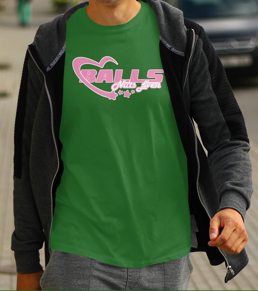 Balls Nuts Even Lucca International Pink Stars T-Shirt