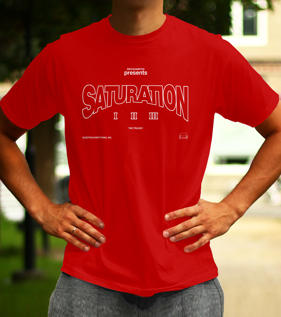 BROCKHAMPTON Presents SATURATION I II III The Trilogy Question Everything, Inc T-Shirt