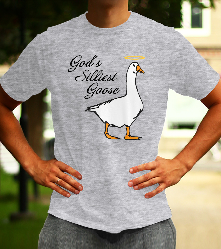 Middleclassfancy God's Silliest Goose Angelic Humor T-Shirt