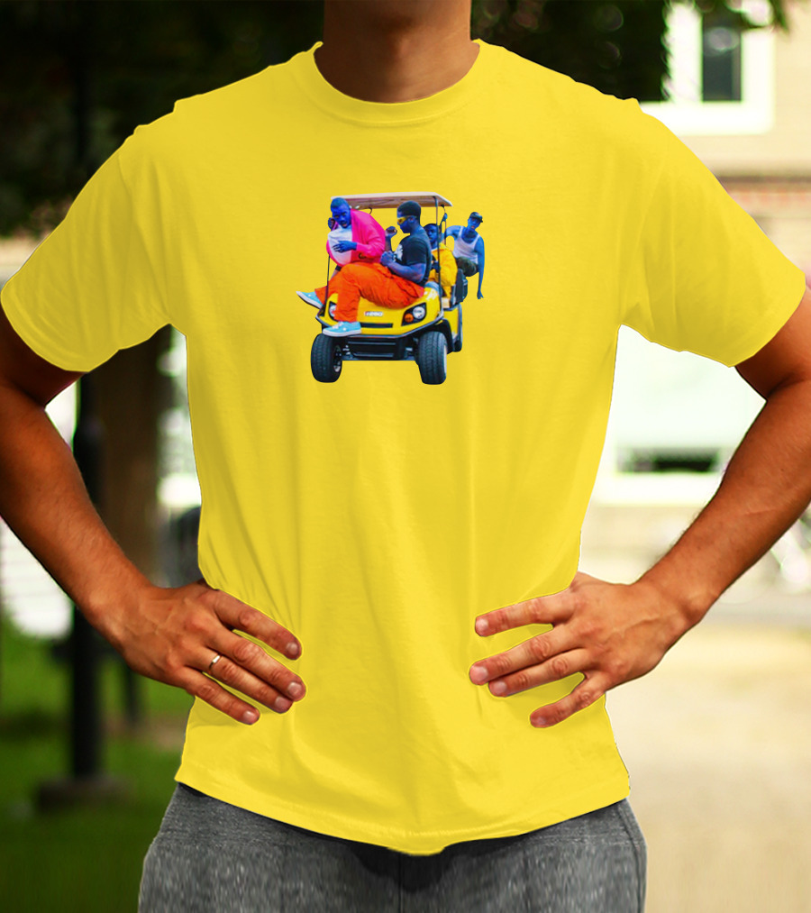 Brckhmptn Merch Brockhampton Star Blue People Yellow Golf Cart T-Shirt