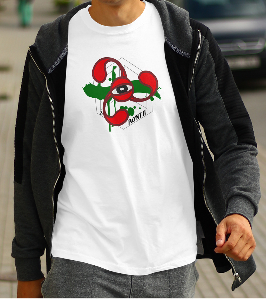 Zaynmalik Paynt Ii Eye Symbol Green Splatter T-Shirt