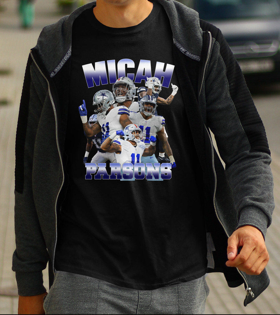 Micah Parsons Dallas Cowboys Football Athlete Montage T-Shirt
