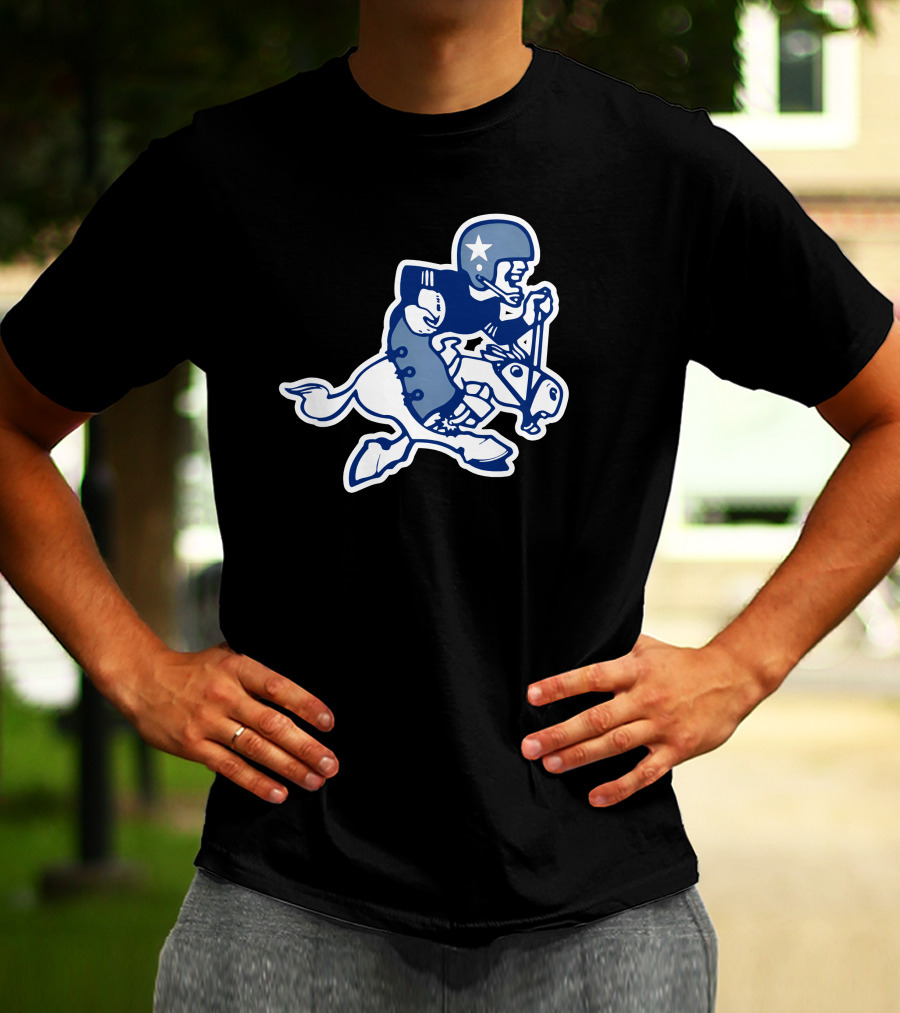 Dallas Cowboys Vintage Running Cowboy Throwback Fleece NFL T-Shirt