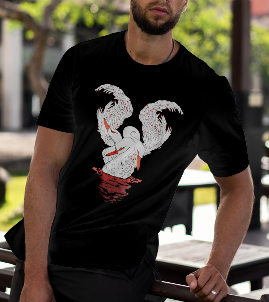 39Daph Swan Illustration White T-Shirt