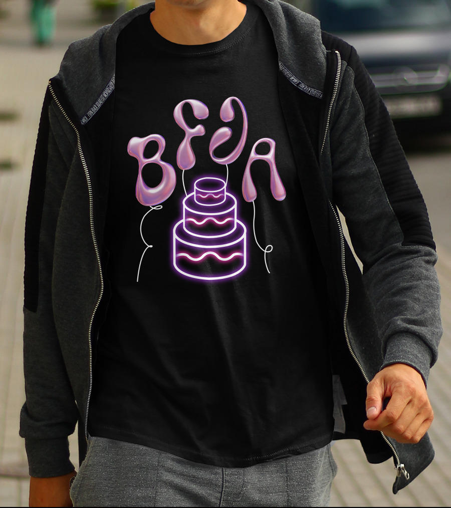 Lydia Chlamydia Bfja Birthday Party Cake Neon Balloon T-Shirt