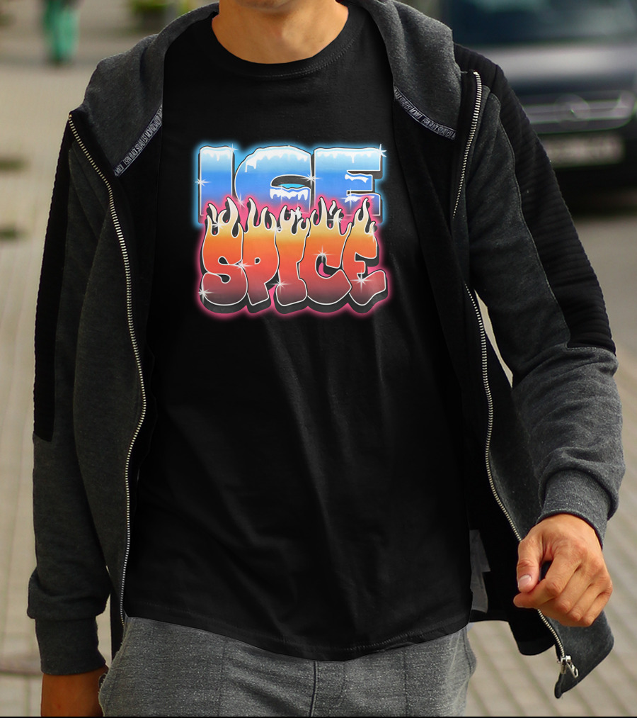 ICE SPICE Flame And Ice Contrast T-Shirt