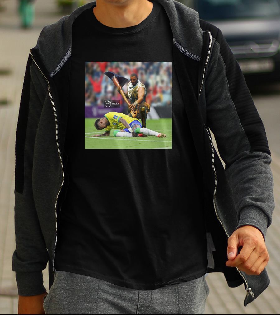 Fortnite Character Reviving Neymar On Soccer Field T-Shirt