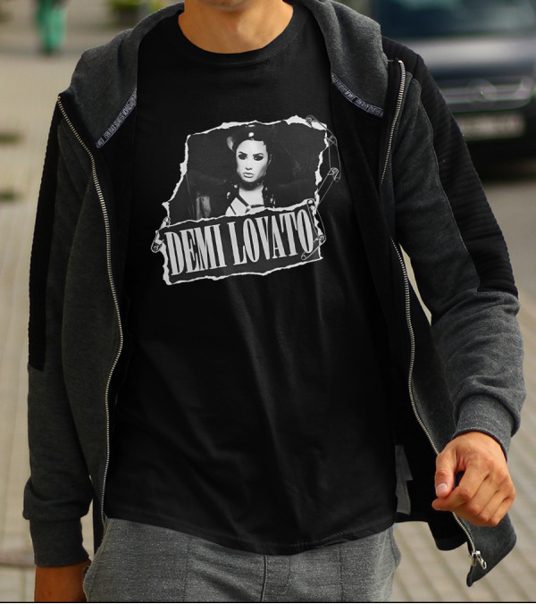 Demi Lovato Ripped Aesthetic With Safety Pins T-Shirt