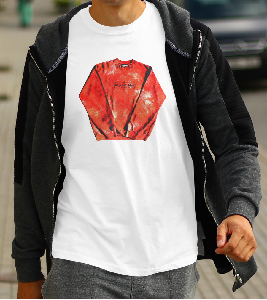 Hiidef3000 Hi Definition Red Black Tie Dye T-Shirt