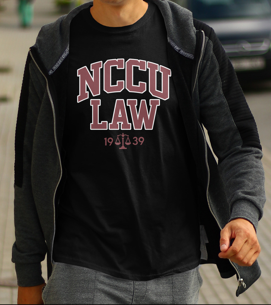 Hbcuthrowbacks NCCU Law 19 39 Scales Of Justice Retro T-Shirt