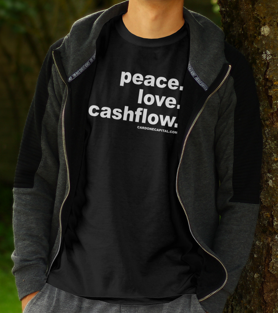Peace Love Cashflow CardoneCapital.com T-Shirt