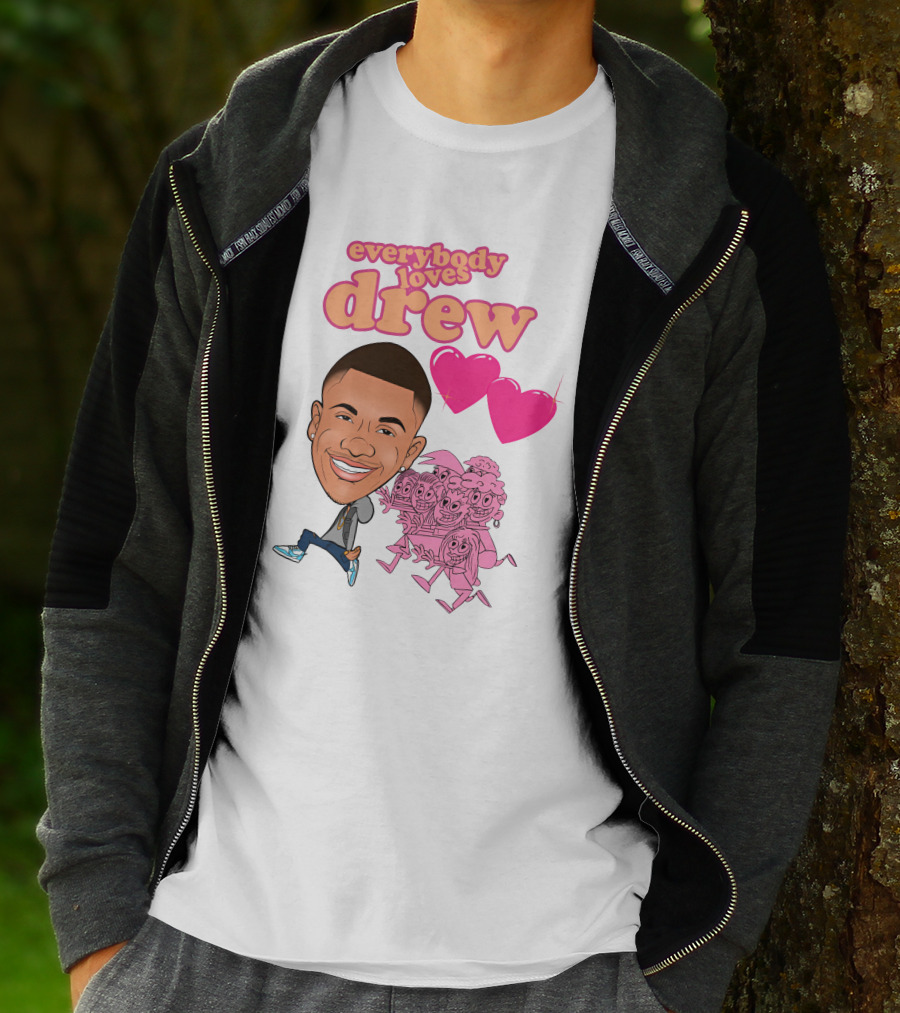 Tdashrich Tequan Richmond Everybody Loves Drew Hearts Cartoon Characters T-Shirt