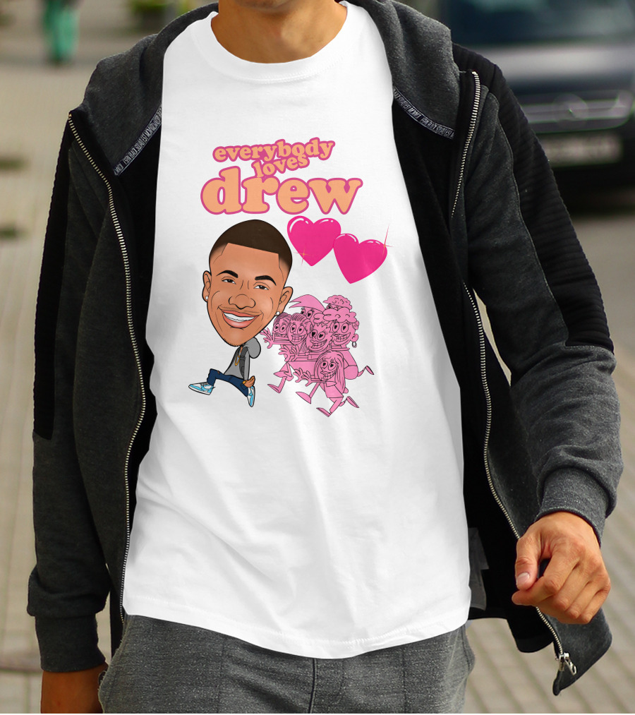 Tdashrich Tequan Richmond Everybody Loves Drew Hearts Cartoon Characters T-Shirt