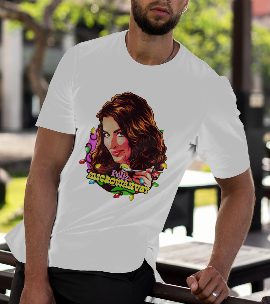 Nordacious Feliz Microwahvey Christmas Lights T-Shirt