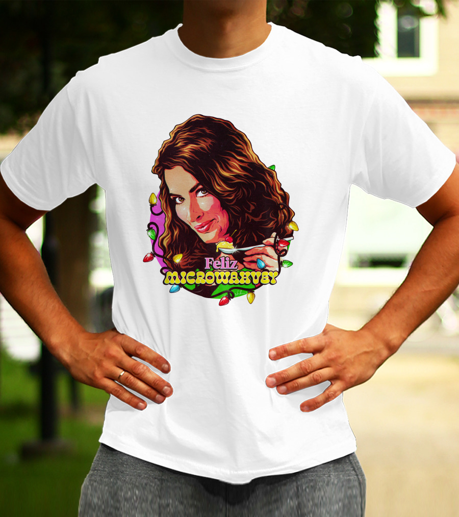 Nordacious Feliz Microwahvey Christmas Lights T-Shirt