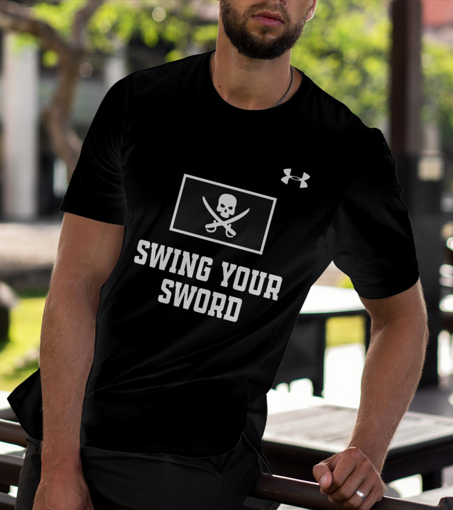 Under Armour Swing Your Sword Skull And Crossed Swords T-Shirt