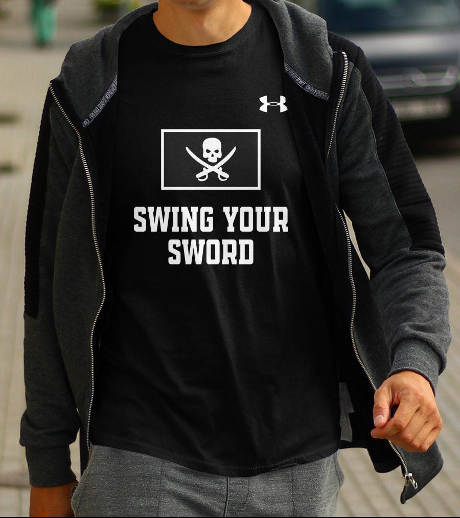Under Armour Swing Your Sword Skull And Crossed Swords T-Shirt