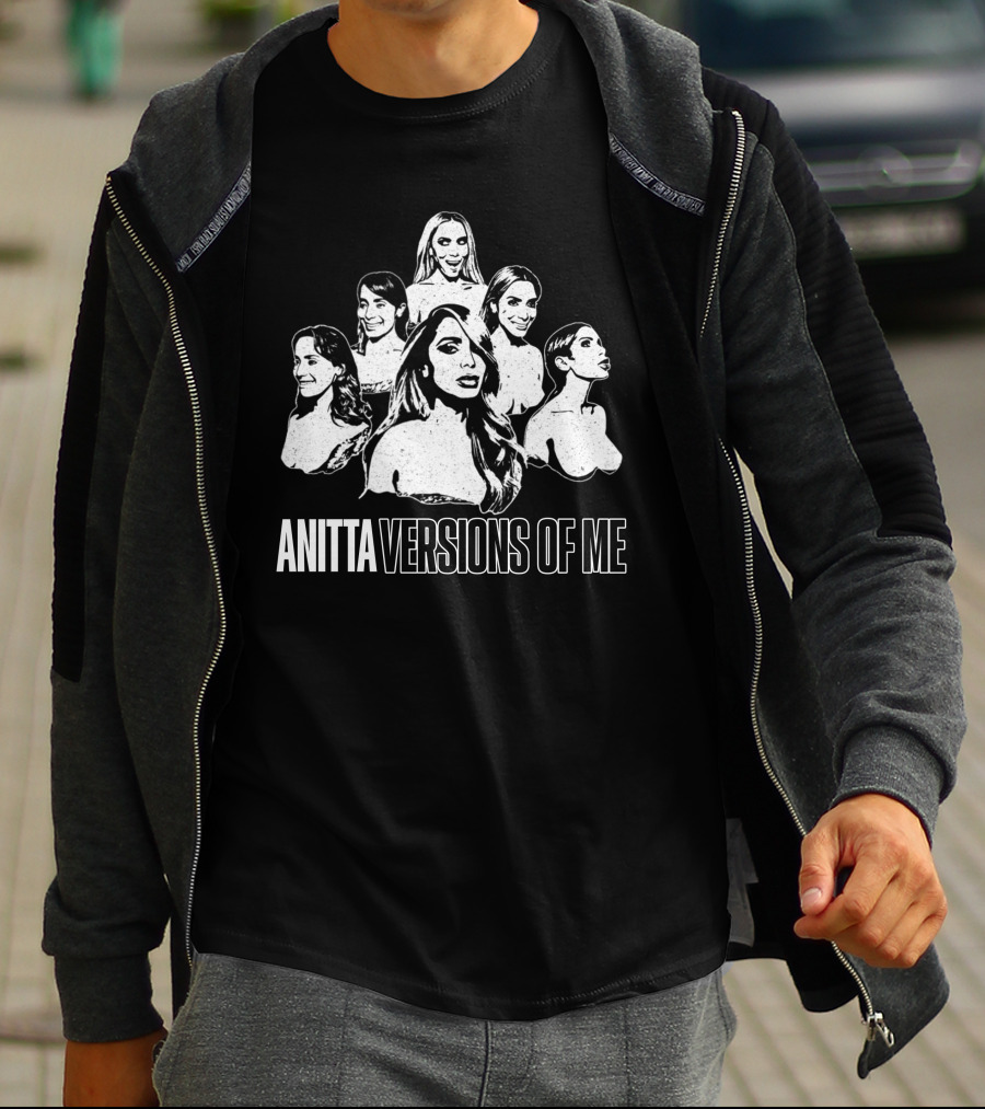 Anitta Versions Of Me Monochrome Fan Account T-Shirt
