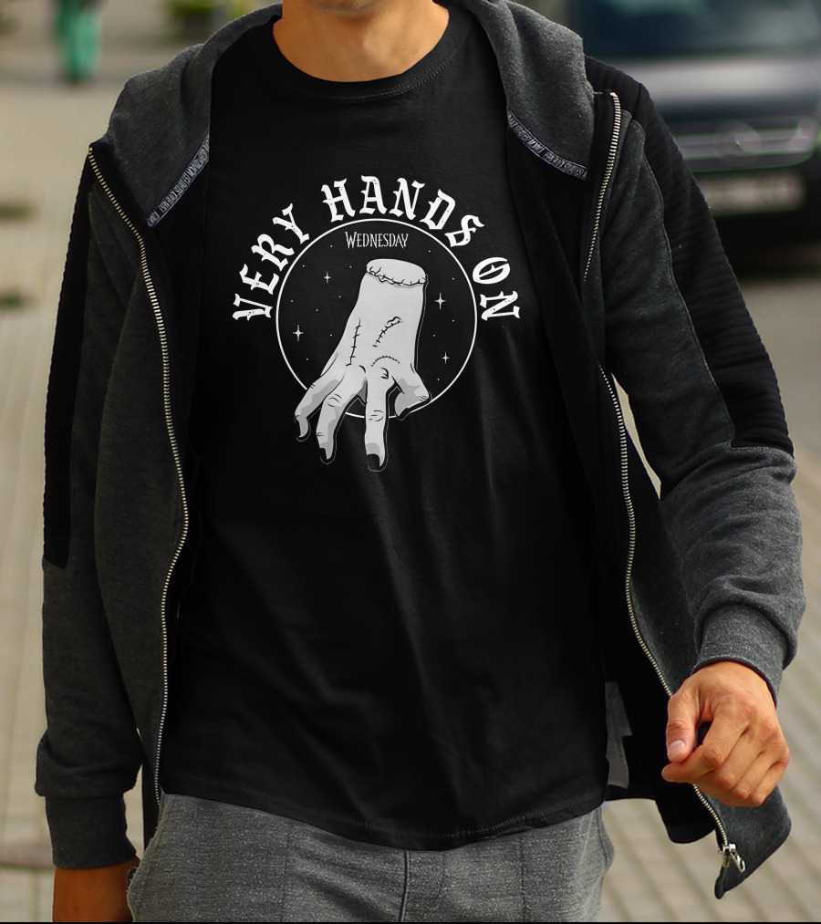 Wednesday Thing Very Hands On Creepy Hand T-Shirt
