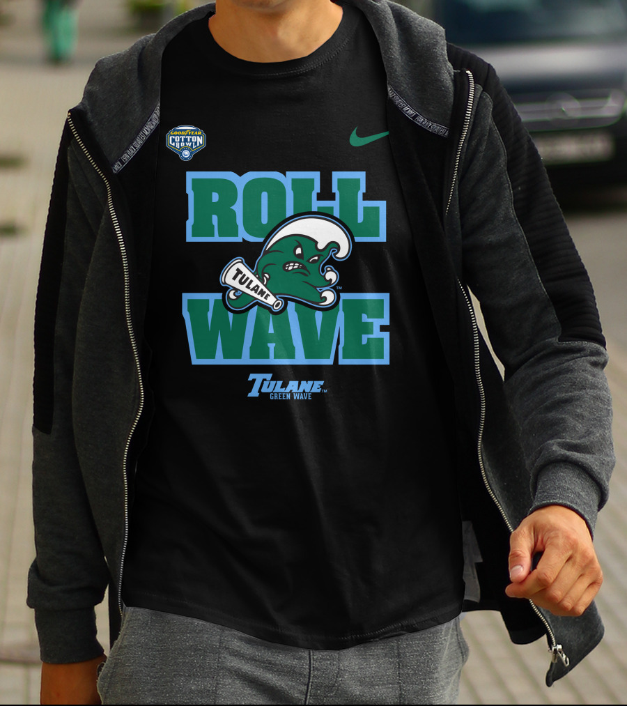 GoodYear Cotton Bowl Roll Wave Tulane Green Wave T-Shirt