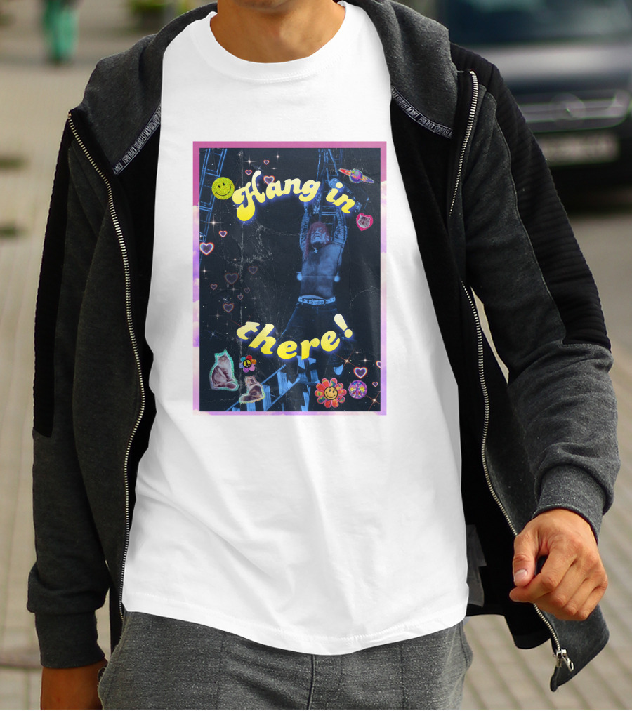 Bruiserbrogan Jeff Hardy Hang In There With Hearts And Smiley Faces T-Shirt