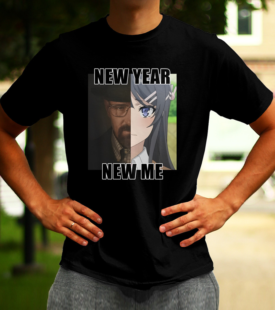 New Year New Me Walter White Anime Crossover T-Shirt