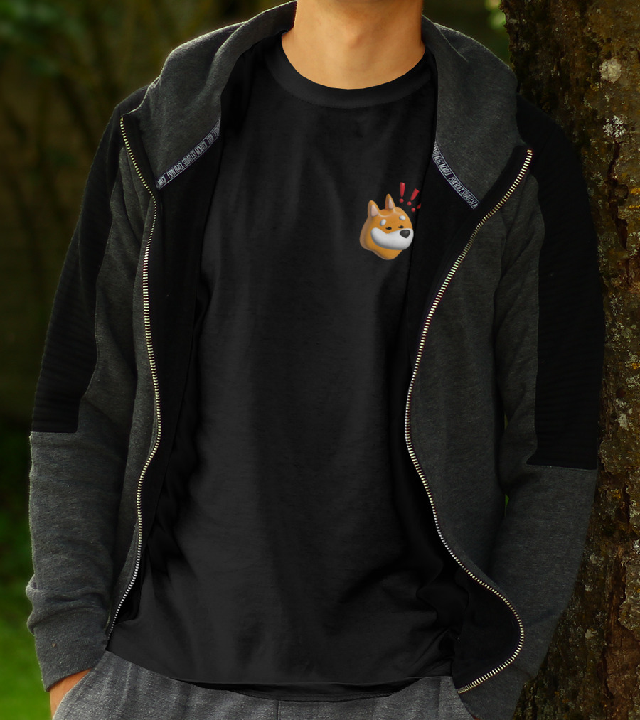 Mediagiraffes $Bonk Emoji Dog With Exclamation Marks T-Shirt