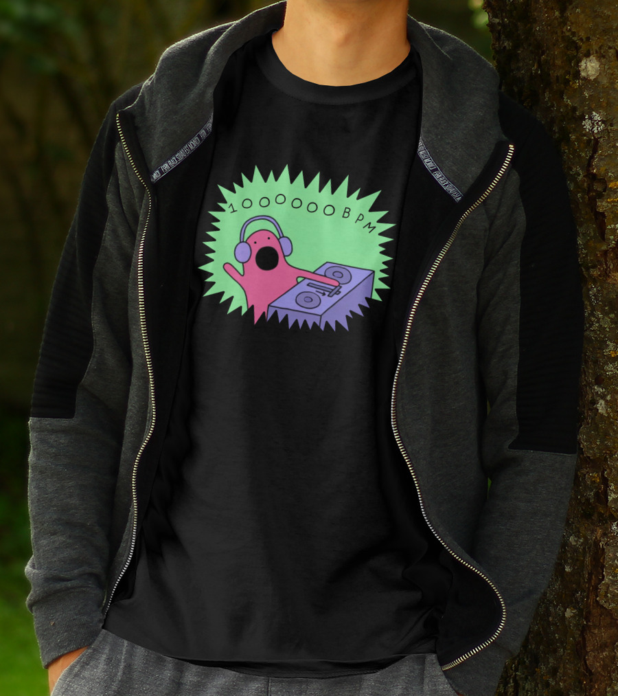 10OOOOBPM DJ Party Music Character T-Shirt