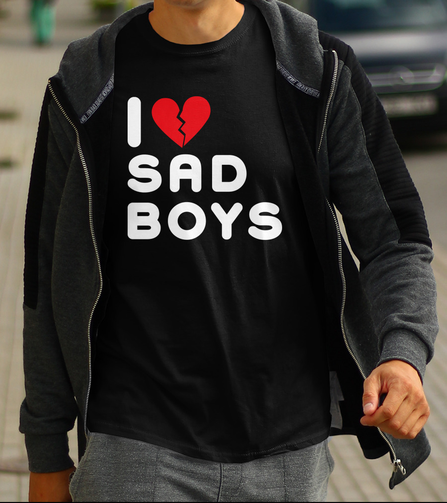 I Love Sad Boys Broken Heart T-Shirt