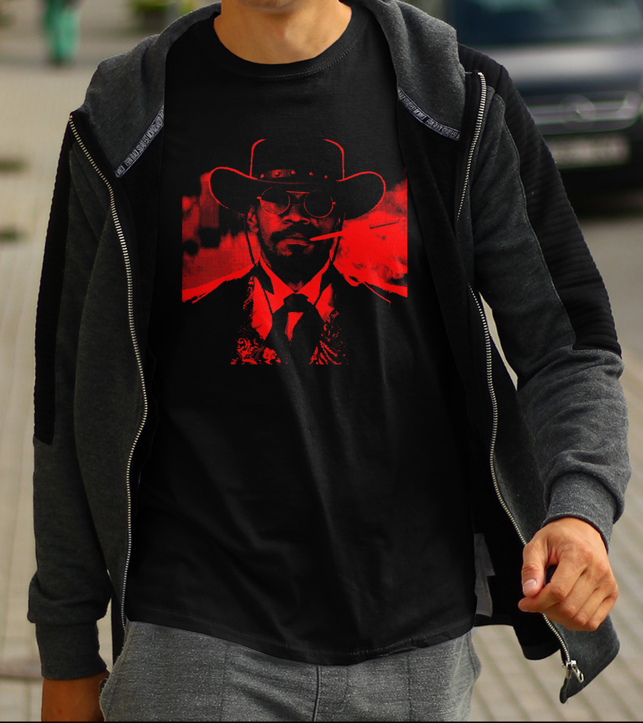 Django Unchained Red Suit Western Style Smoking Gunfighter T-Shirt
