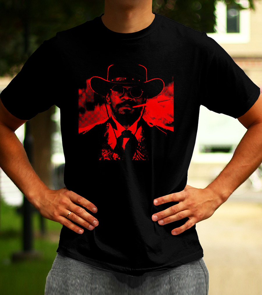 Django Unchained Red Suit Western Style Smoking Gunfighter T-Shirt
